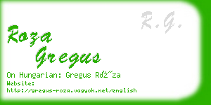 roza gregus business card